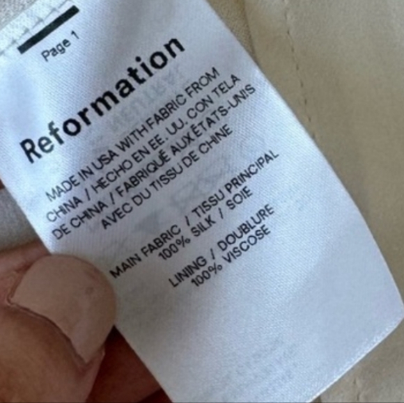 Reformation Poema Ivory Silk Wedding Dress Gown New With Tags Size 6 - Picture 6 of 12